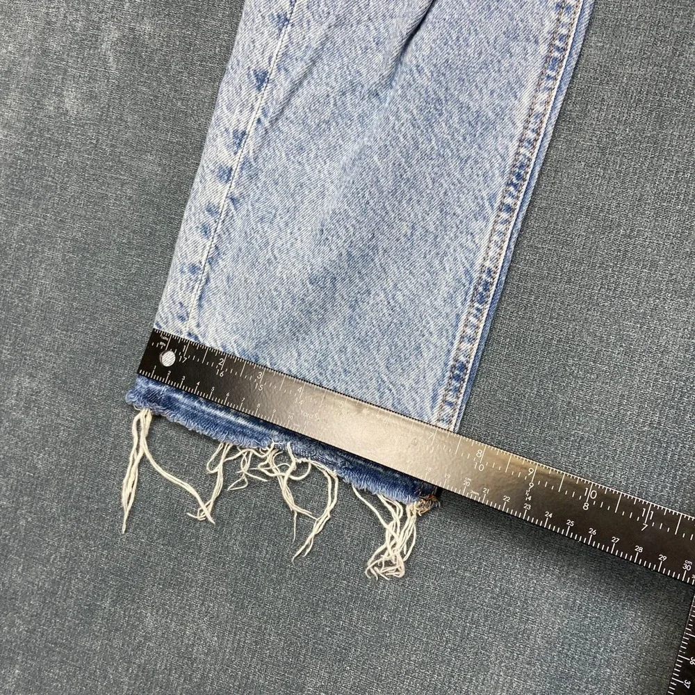 Aeropostale Jeans Womens 6R 30x27 Distressed Frayed Hem Super High Rise Straight